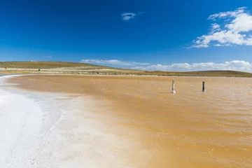 Deurstickers Salt lake in Tierra del Fuego in Argentina © Fyle