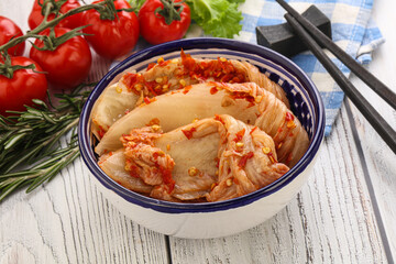 Korean food - spicy Kimchi cabbage