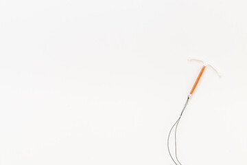 T-shaped intrauterine contraceptive device. Hormone free contraception concept