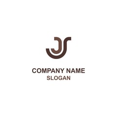 JS letter initial logo, capital letter in unique shape.