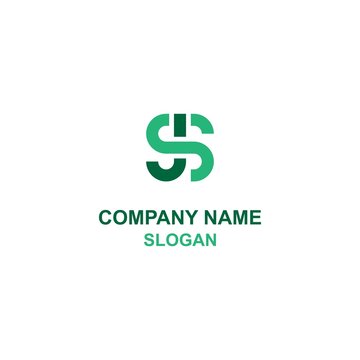 JS letter initial logo, capital letter in unique shape.