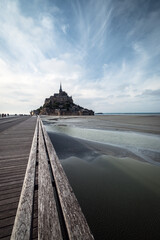 Island of Mont Saint Michel in the region of Brittany, France