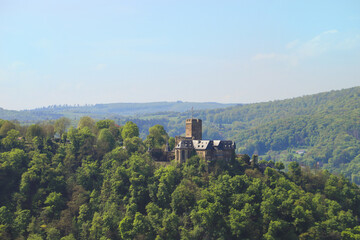 Lahneck Castle in Rhineland-Palatinate, Germany