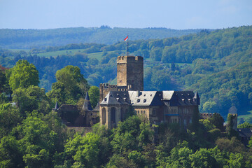 Fototapeta na wymiar Lahneck Castle in Rhineland-Palatinate, Germany