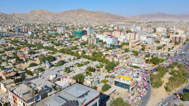 This Footage Is Kabul City Of Afghanistan, Building Houses, Took By Drone.	