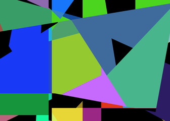 Obraz premium Geometric abstraction generative art background art illustration