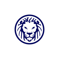 Lion logo vector illustration, emblem design.