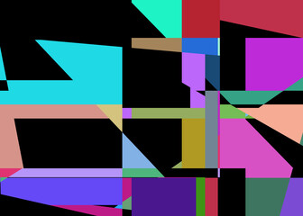 Geometric abstraction generative art background art illustration