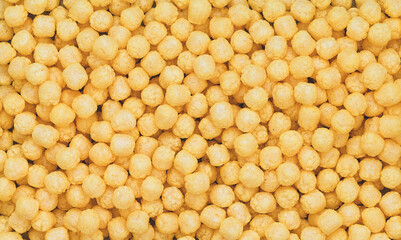 sweet corn balls, close up