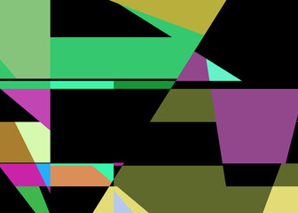 Obraz premium Geometric abstraction generative art background art illustration