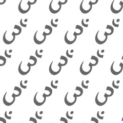 Vector reiki speritual chakra seamless pattern icon: ajna. Om meditation sign, tattoo yoga symbol on a dark blue background