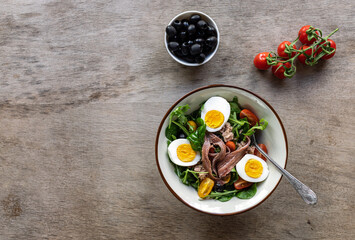 Nicoise french composed salad.