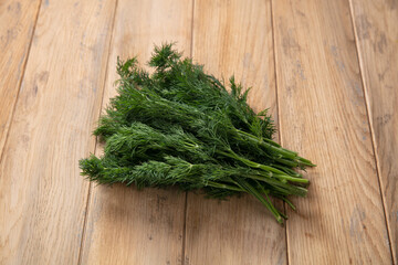 Bunch of fresh green dill isolated on white background