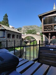 Crocked bridge in Mostar