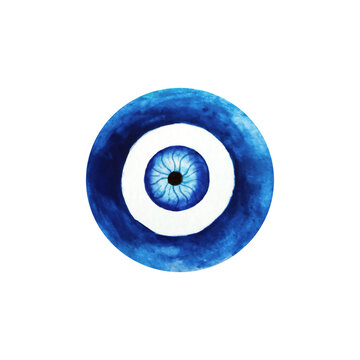 Evil eye or Turkish symbols. Modern amulet design.Hamsa eye, karma, magical witchcraft symbol.