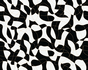 Seamless of monochrome wave lines , black and white patterns