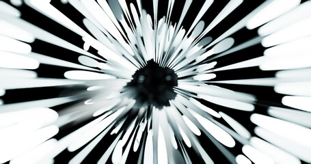 Render with abstract desaturated petal blob