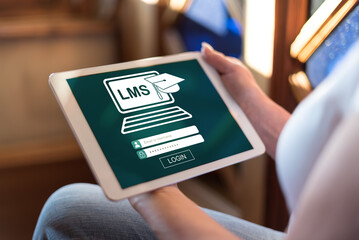 Lms concept on a tablet
