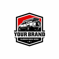 set of adventure vehicle or pick up truck logo vector © winana