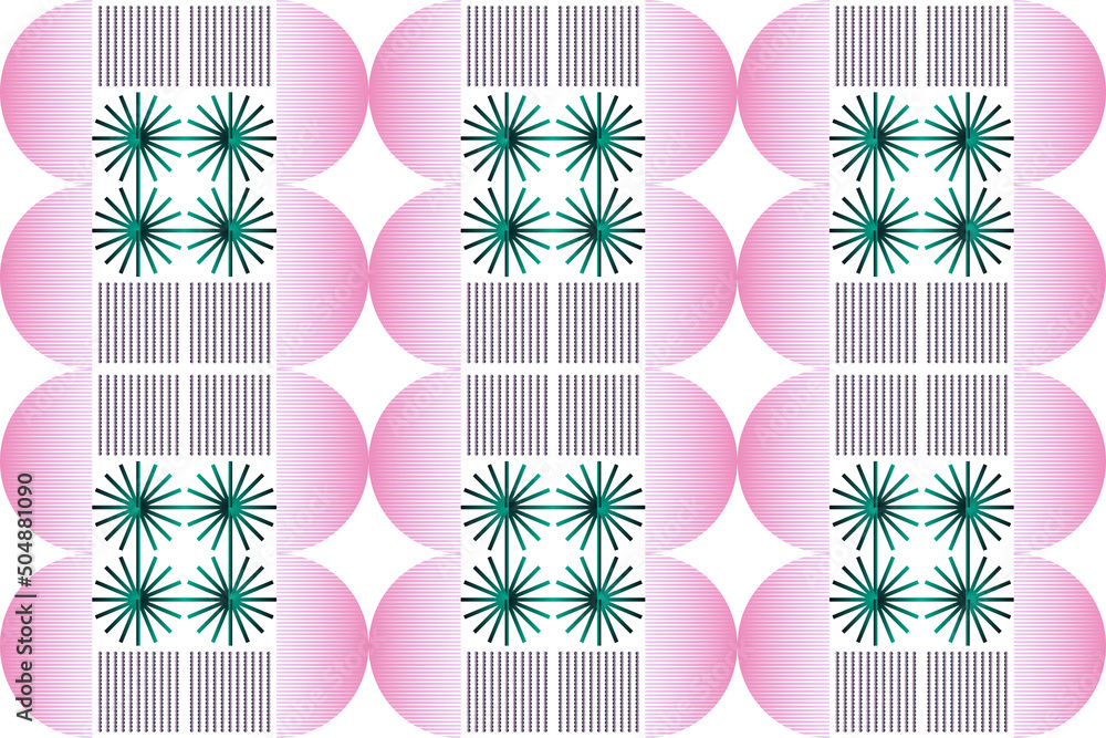 Poster decorative abstract artwork inspired by mid century graphics design made with vector geometric shape