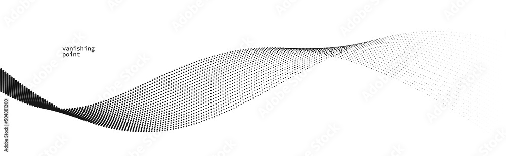 Poster smooth and relaxing shape vector abstract background with wave of flowing particles, curve lines of 