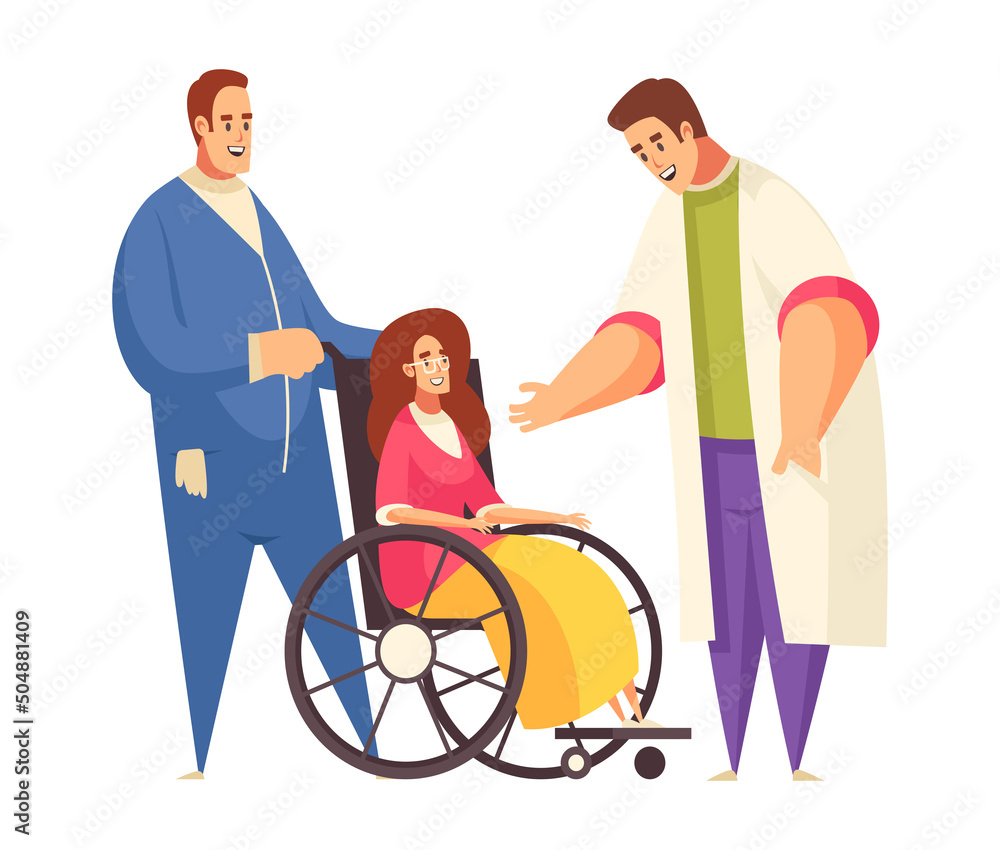 Poster Wheelchair Medical Assistants Composition