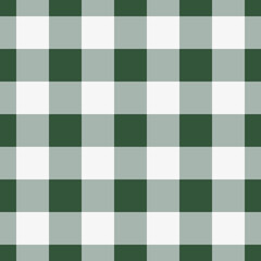 Green checkered cotton background. Buffalo plaid, Gingham, tartan fabric pattern