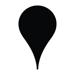 Black solid icon for Pin Map icon