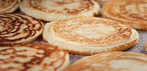 Arepa made of corn dough, traditional in the cuisine of Colombia and Venezuela