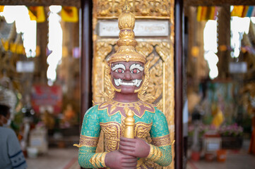 Bang Mot, Thung Khru, Bangkok 10140, 15 May, 2022 :  Wat Bang Mot Sothararam - An old temple in the past, located in the middle of rice fields, suitable for worshiping monks and making merit.