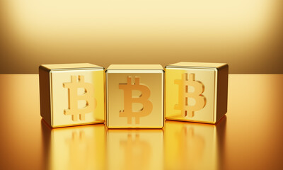 Crypto currency digital money Bitcoin gold