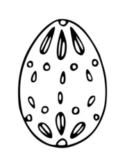 Easter egg illustration isolated on white background