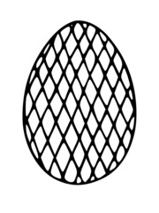 Easter egg illustration isolated on white background