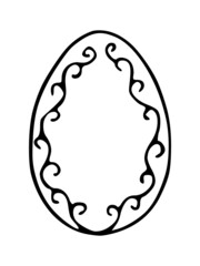 Easter egg illustration isolated on white background