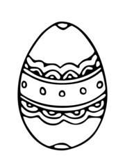 Easter egg illustration isolated on white background