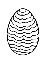 Easter egg illustration isolated on white background
