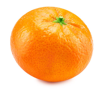 Ripe tangerine fruit isolated on a white background. Organic tangerines fruits.
