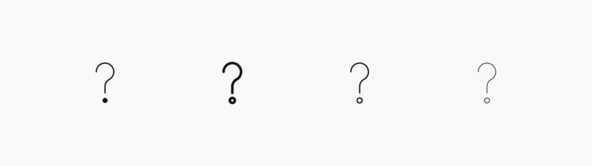 Question mark line vector icon