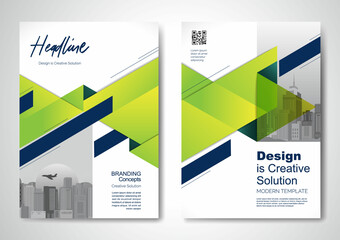 Template vector design for Brochure, AnnualReport, Magazine, Poster, Corporate Presentation, Portfolio, Flyer, infographic, layout modern with color size A4, Front and back, Easy to use.