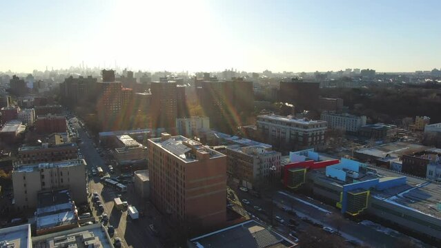 Aerial Pan View of Bathgate High School in the Bronx - Pt. 1