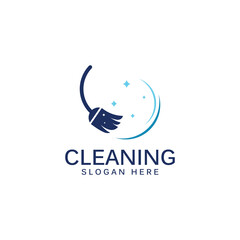 Cleaning logo, cleaning protection logo and house cleaning logo.With a template illustration vector design concept.