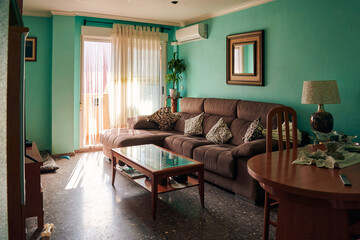 Interior of living room without people