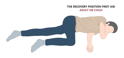 lay on back raise leg above head position fainting first aid loss shock treat care heart down sit level CPR help life save pain Feel dizzy recover prevent out low adult