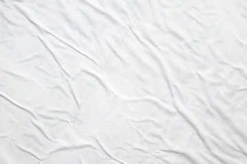 white crumpled and creased paper poster texture background