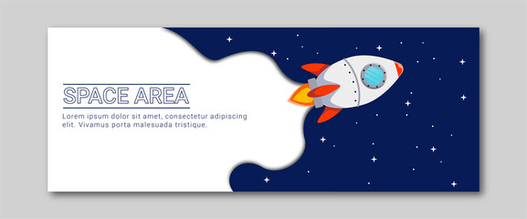 space area banner design. space template themed banner template