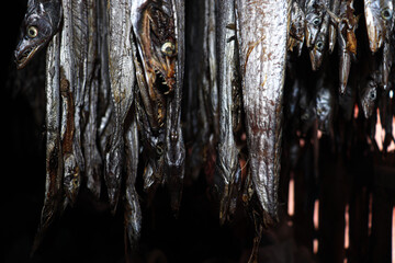tasty dried and salted fish stock