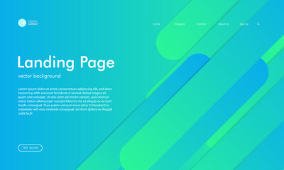 Landing page design for website and mobile website development. Futuristic website template background. Vector illustration.