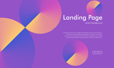 Landing page design for website and mobile website development. Futuristic website template background. Vector illustration.