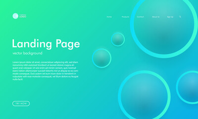 Landing page design for website and mobile website development. Futuristic website template background. Vector illustration.
