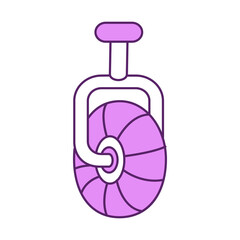 Unicycle semi flat color vector element. Full sized object on white. Acrobatic vehicle. Bike with single wheel simple cartoon style illustration for web graphic design and animation